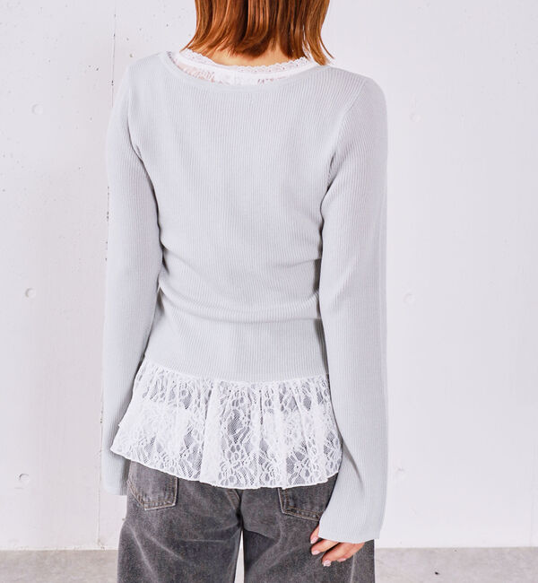 archives「レイヤードレースＴＯＰＳ&times;ニットカーディガンＳＥＴ」|カーディガン|