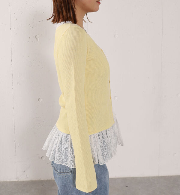 archives「レイヤードレースＴＯＰＳ&times;ニットカーディガンＳＥＴ」|カーディガン|