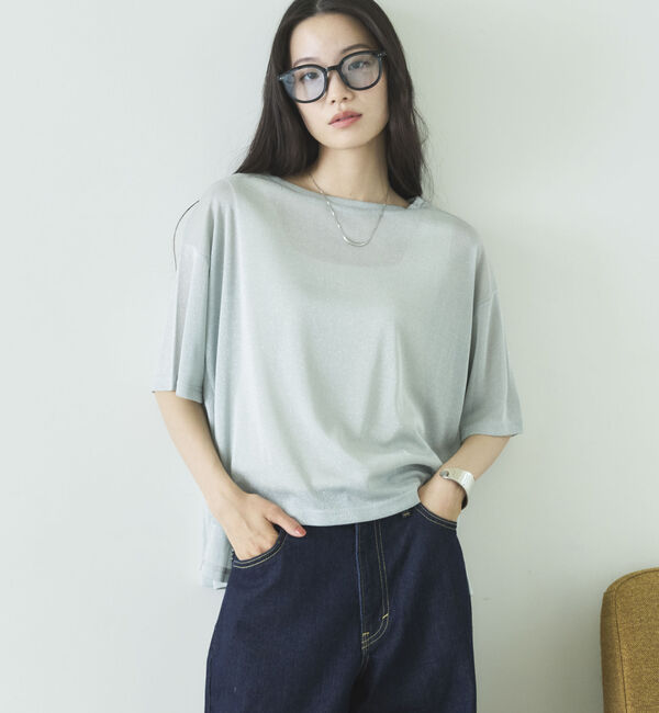 Doux archives「ラメシアーＴｅｅ」|Tシャツ・カットソー|MINT GREEN