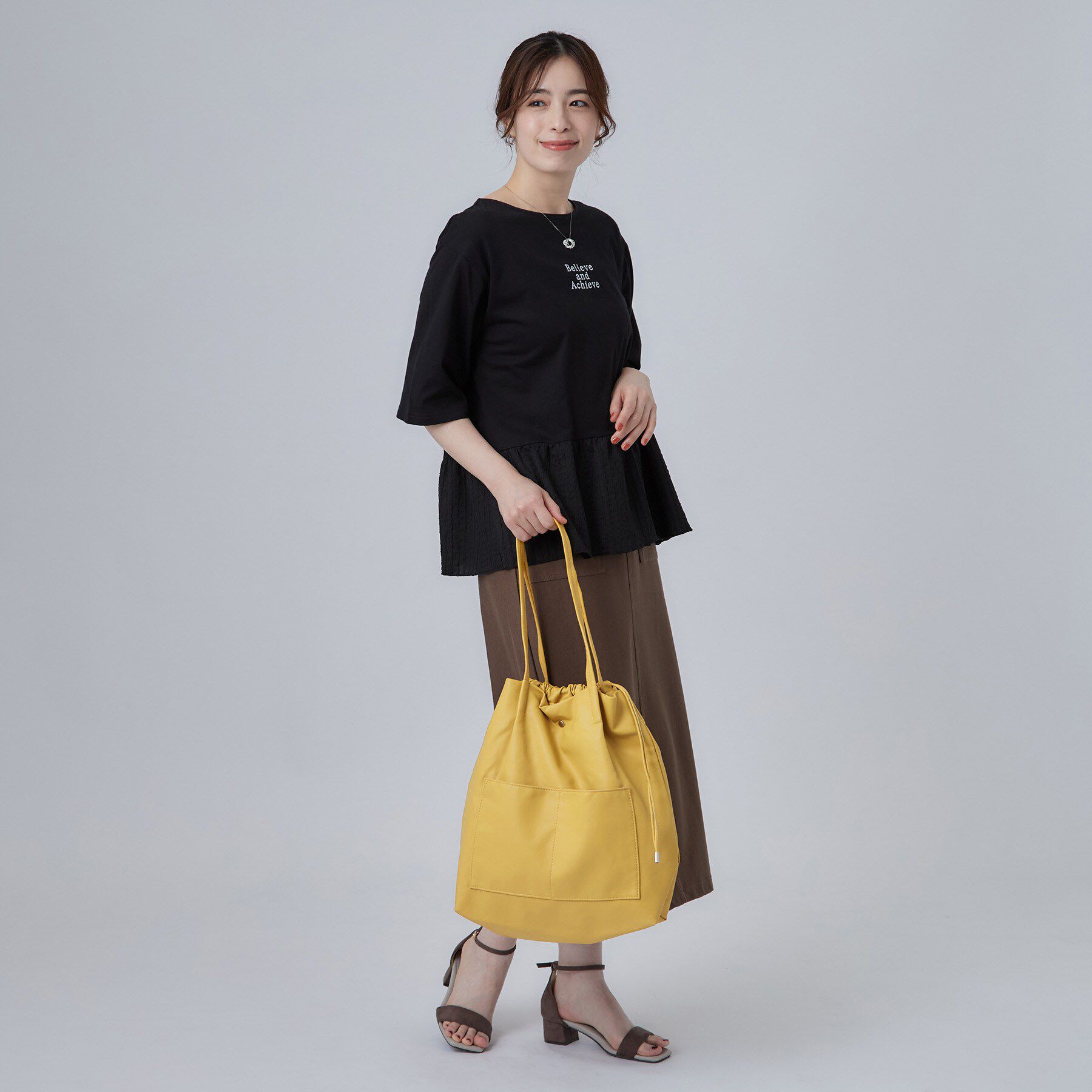 SHOO･LA･RUE「つまみハンドル巾着トートバッグ」|トートバッグ|