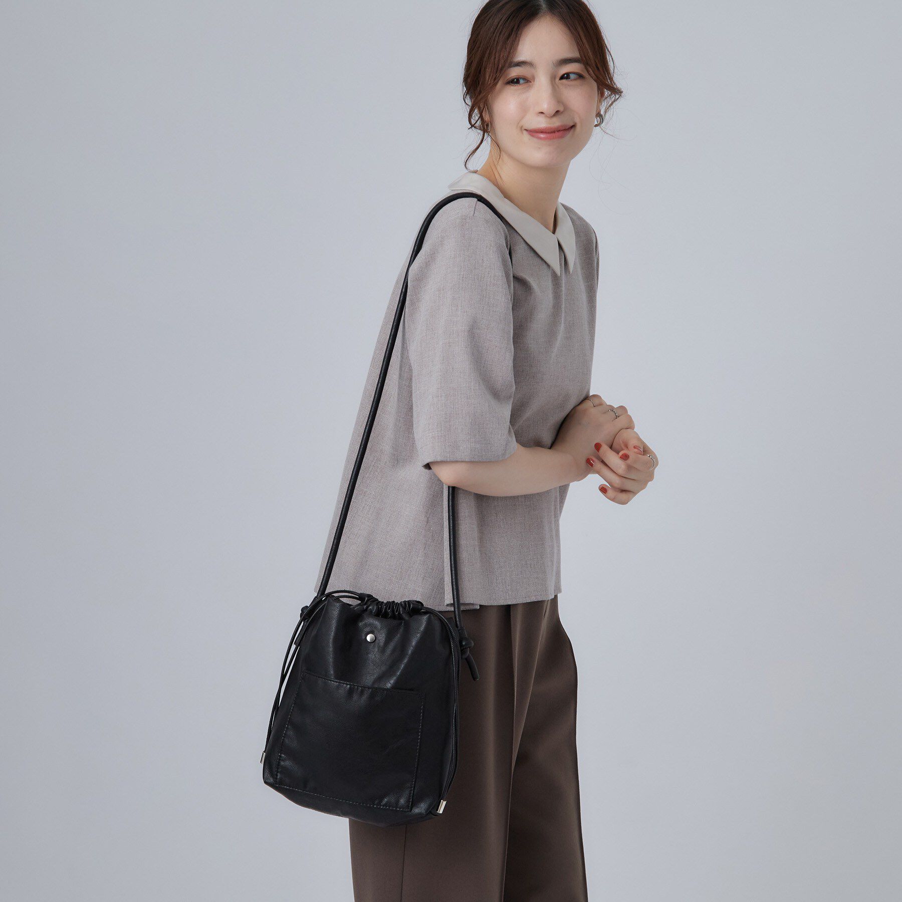 SHOO･LA･RUE「巾着ミニショルダーバッグ」|ショルダー・メッセンジャー|