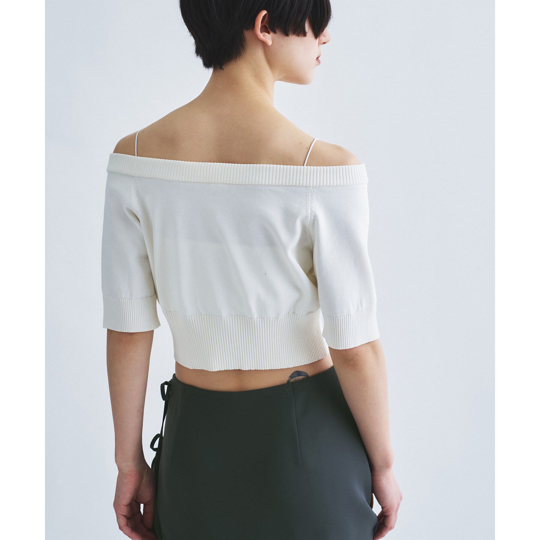 CODE A「design knit short cardigan」|カーディガン|