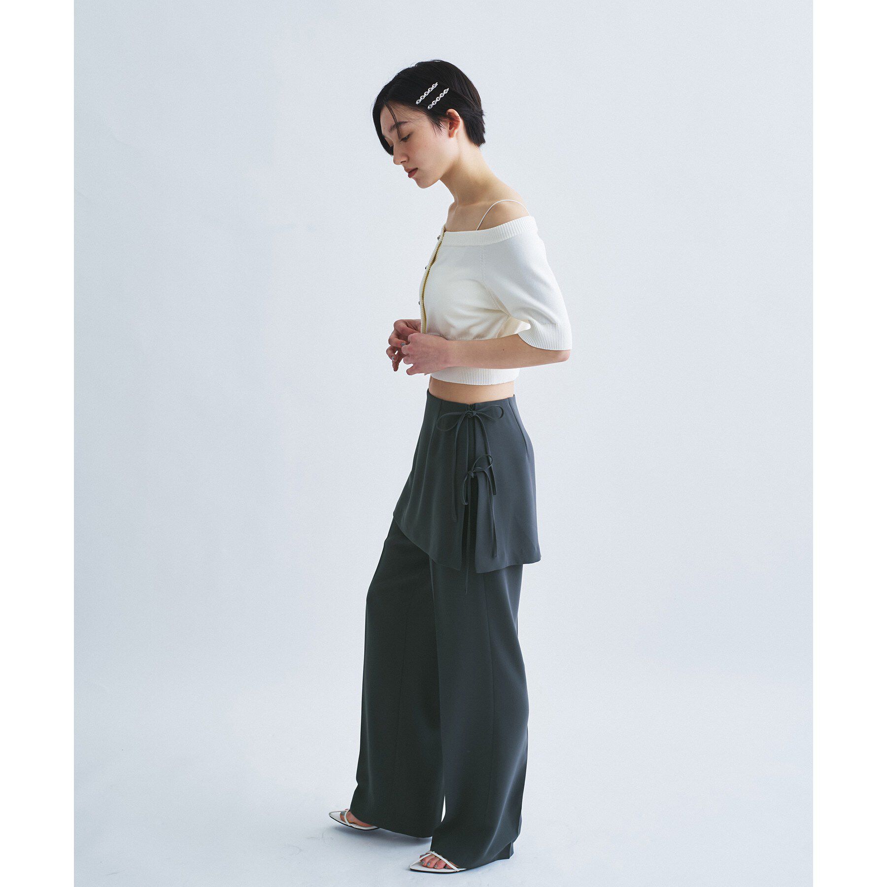 CODE A「design knit short cardigan」|カーディガン|