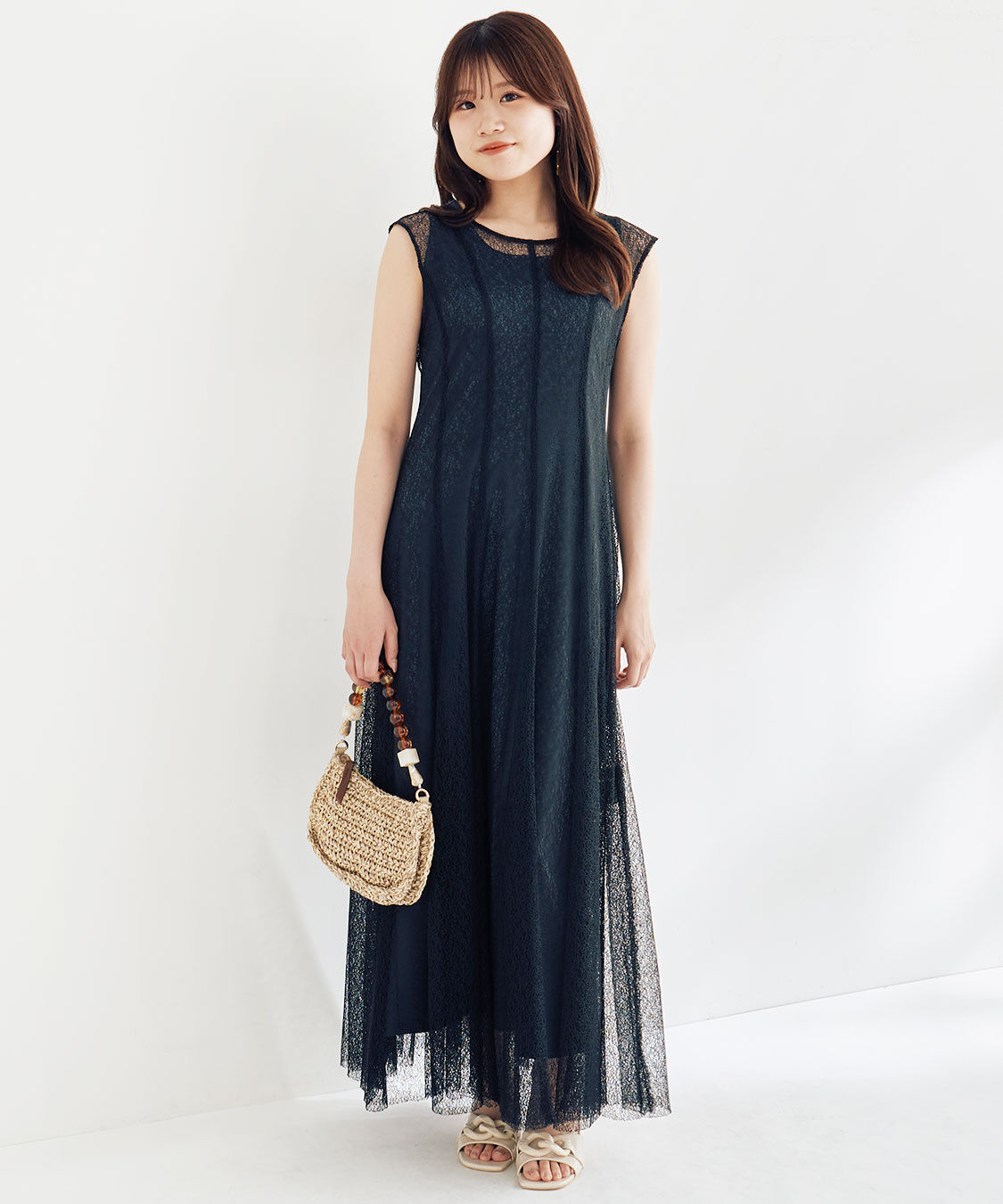 COCO DEAL「レイヤードノースリレースワンピース」|ワンピース|ブラック