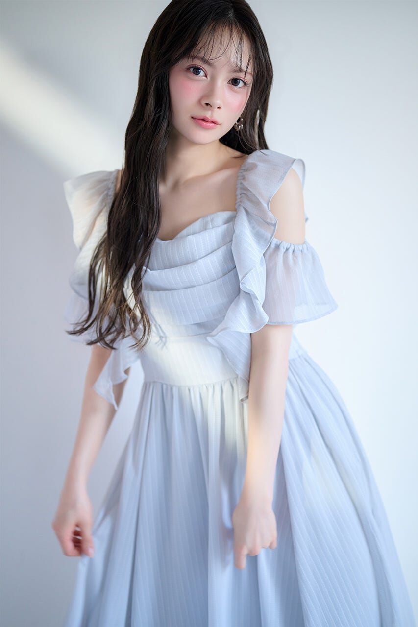 rienda「フロントドレープフレアワンピース」|ワンピース|