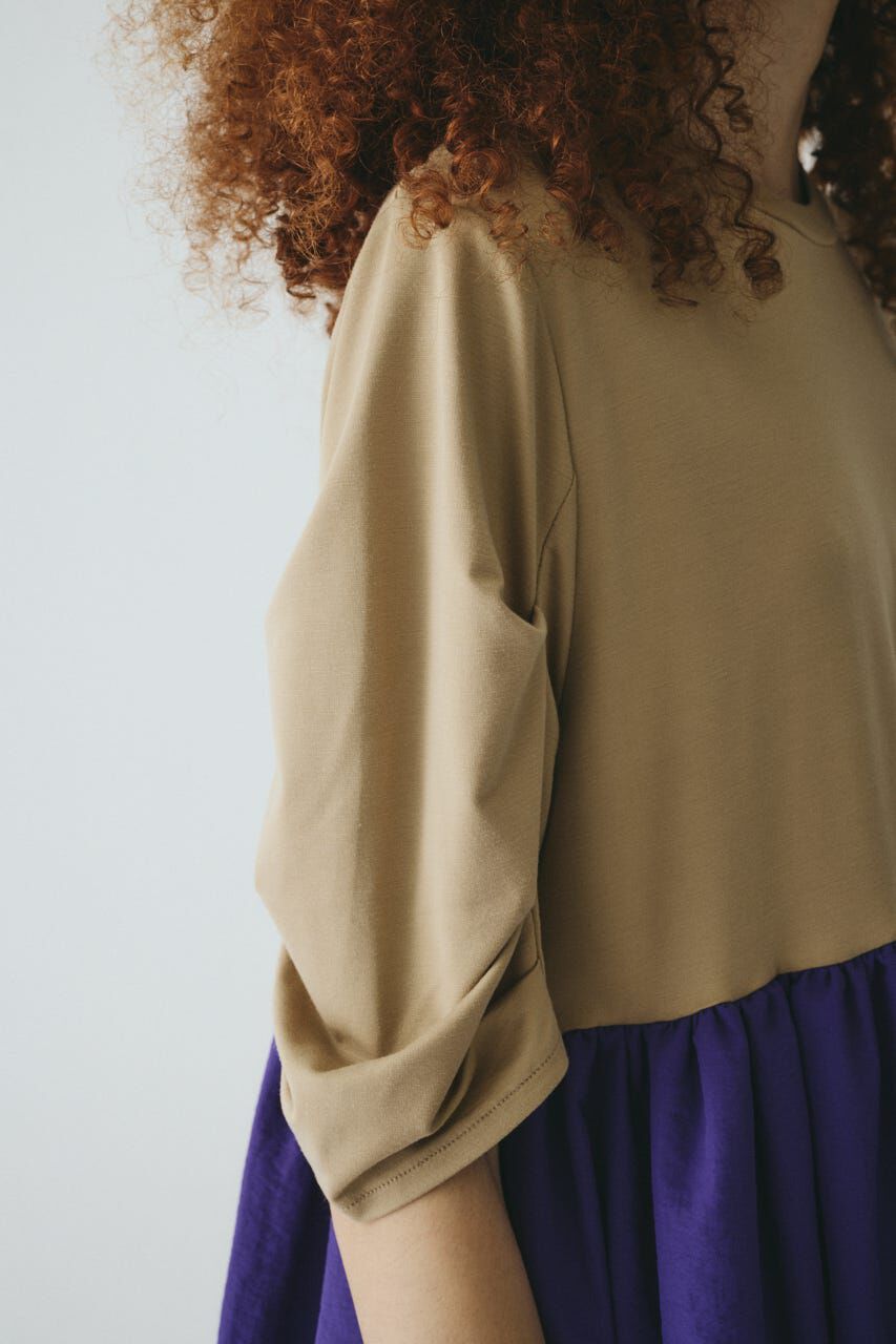 HeRIN.CYE「Tuck sleeve docking dress」|ワンピース|