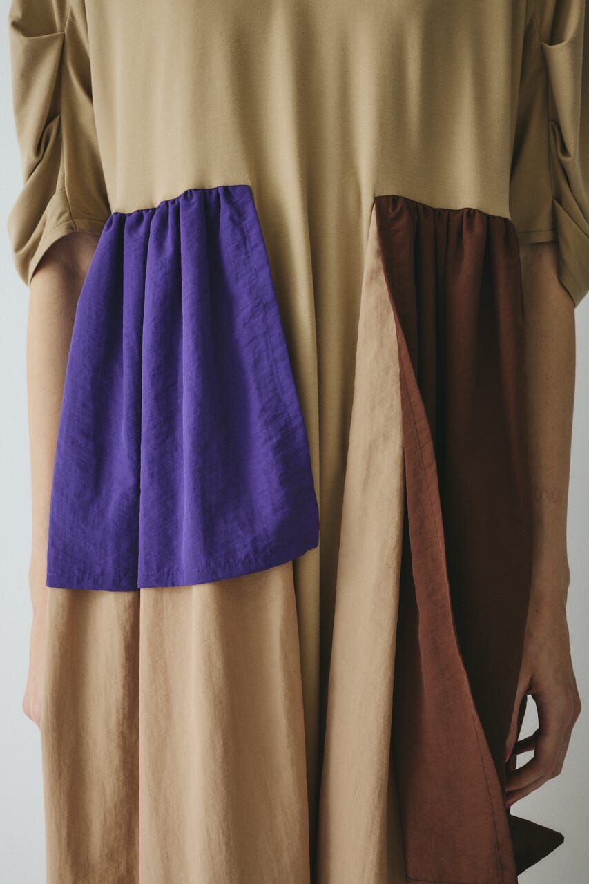 HeRIN.CYE「Tuck sleeve docking dress」|ワンピース|