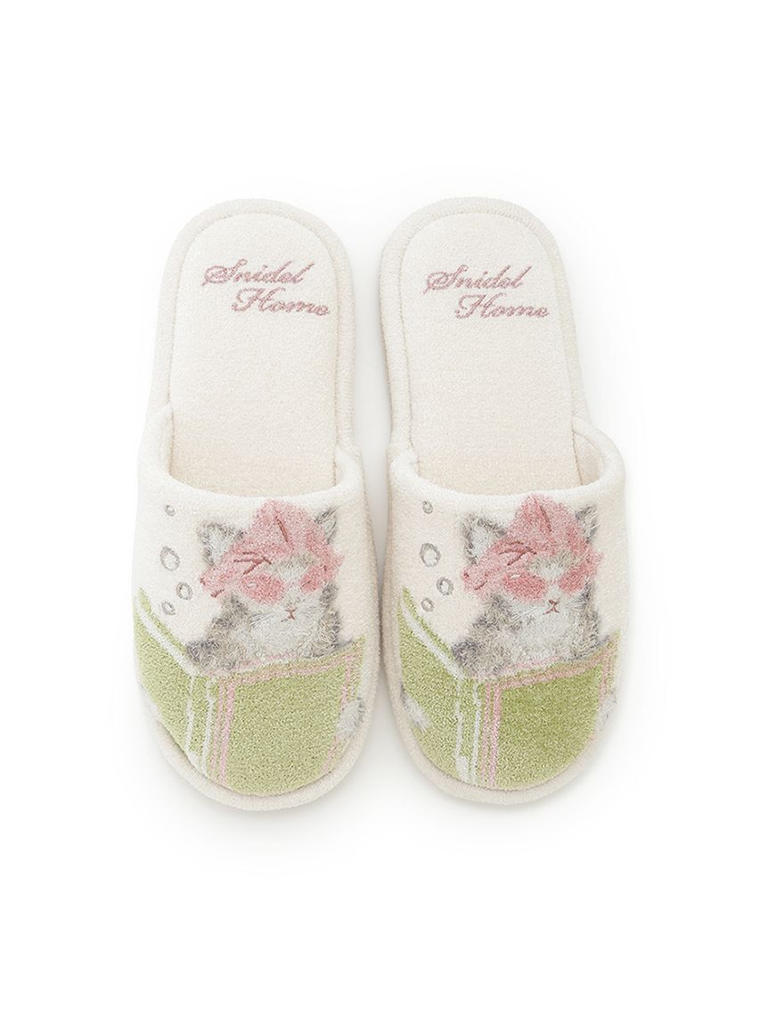 SNIDEL HOME「セレブバスキャットニットルームシューズ」|ルームシューズ|