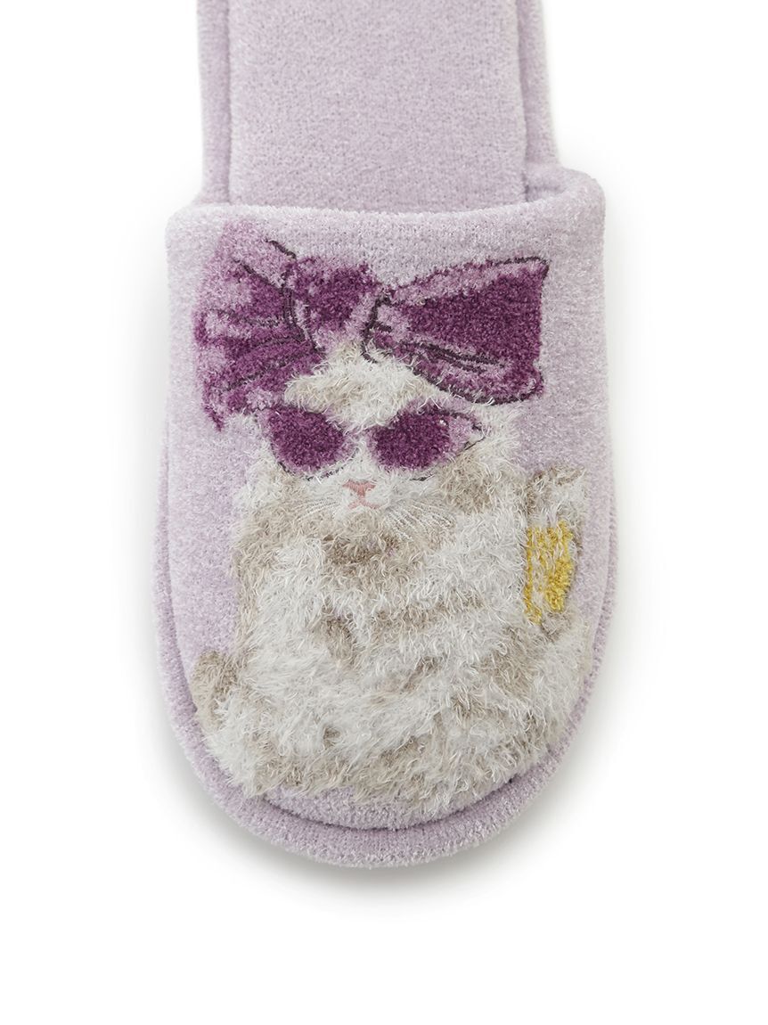 SNIDEL HOME「セレブバスキャットニットルームシューズ」|ルームシューズ|