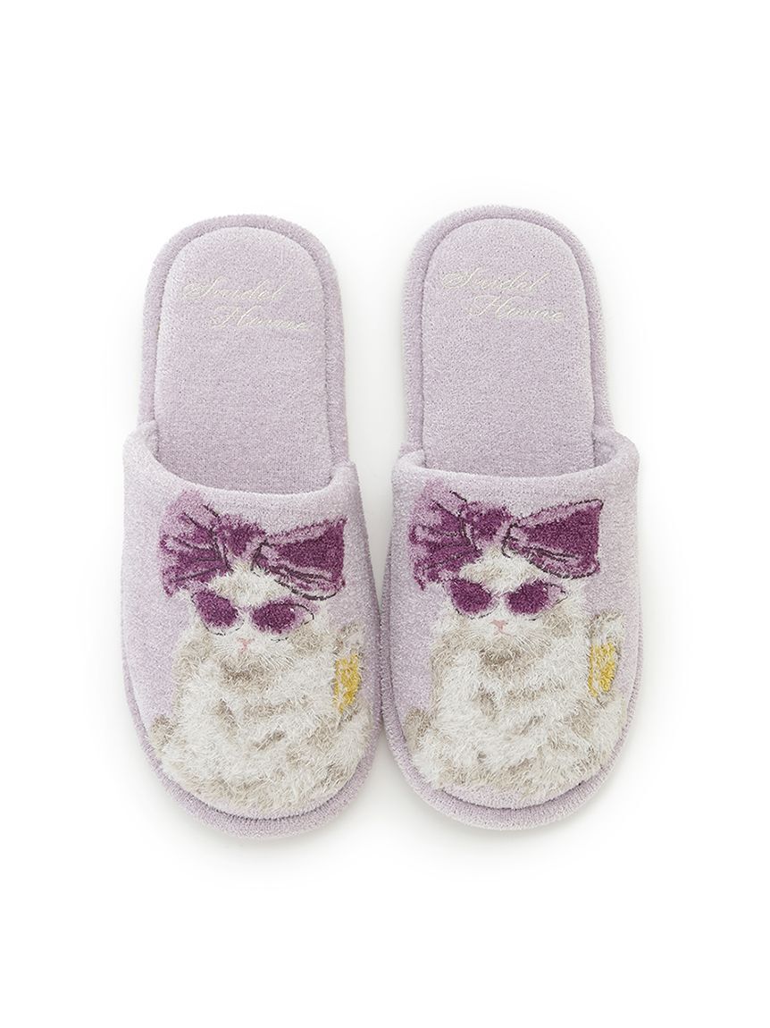 SNIDEL HOME「セレブバスキャットニットルームシューズ」|ルームシューズ|