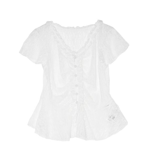 LAGUNAMOON「レースフリルペプラムトップス」|Tシャツ・カットソー|