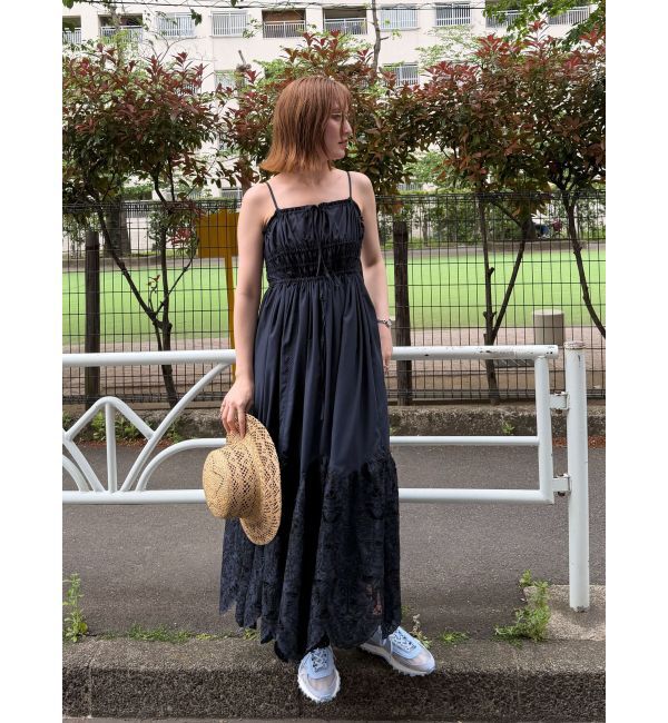 LAGUNAMOON「エンブロイダリーギャザーキャミワンピース」|ワンピース|