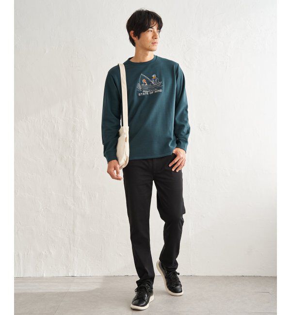 ikka「ポンチ刺繍ロンT」|Tシャツ・カットソー|