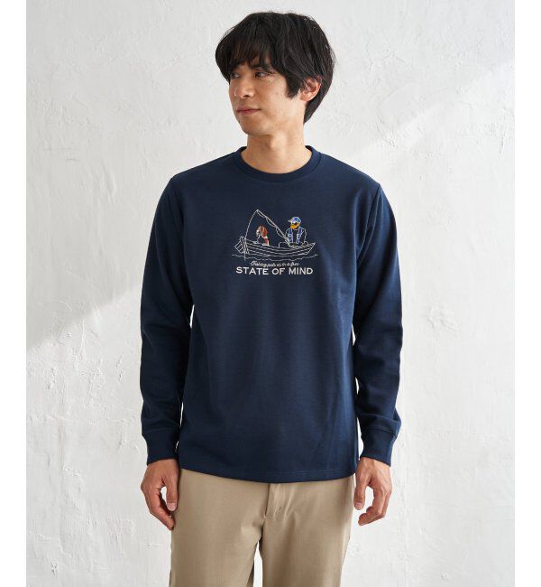 ikka「ポンチ刺繍ロンT」|Tシャツ・カットソー|