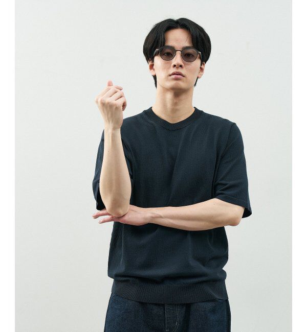  「SUNCUTGlasses/UV100%CUT サングラス レザー調 ラバーテンプル 紫外線対策 UV対策 UVカット ズレ落ち防止」|サングラス|