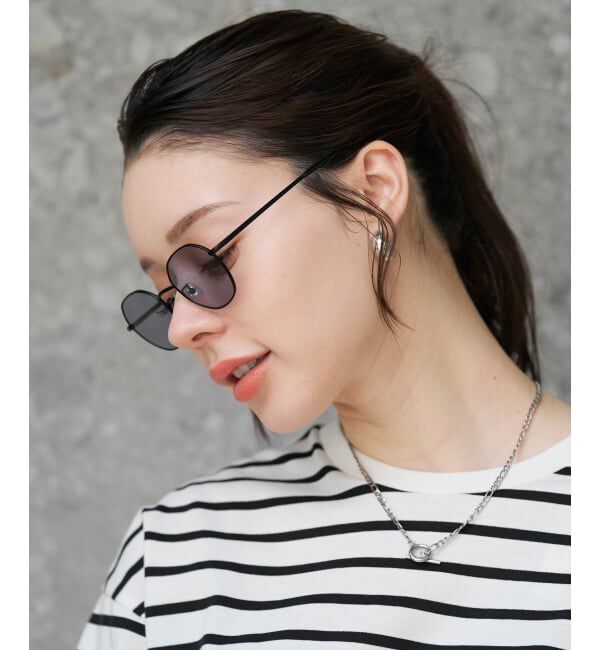  「【WEB限定】SUNCUTGlasses/UV100%CUT ボストン型 サングラス | カラーレンズ メタル 紫外線対策 UVカット」|サングラス|