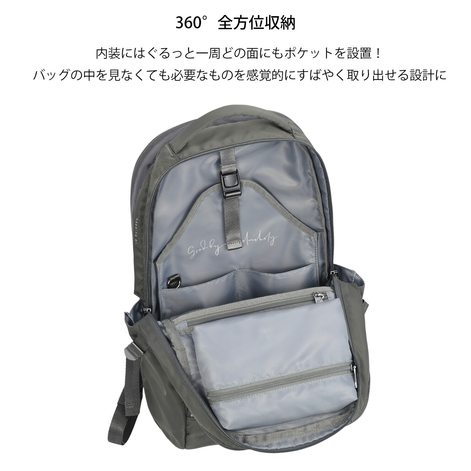 W&.Day/Night「W&.Day/Night トゥキ スクエアリュック A4サイズ 13.3インチPC収納 20511」|リュック|