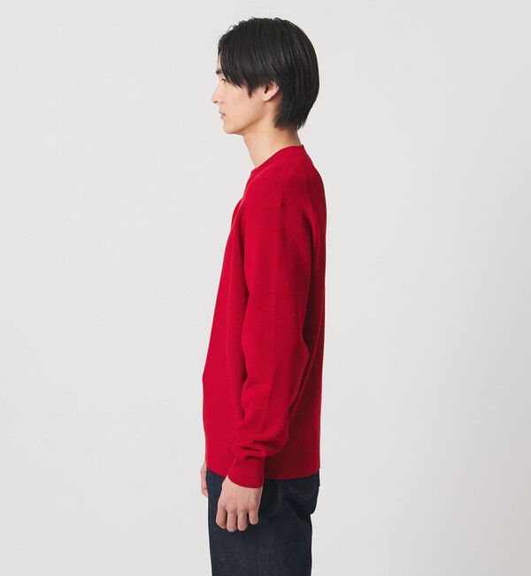 UNITED ARROWS「コットン/ポリエステル アゼ クルーネックニット」|ニット・セーター|