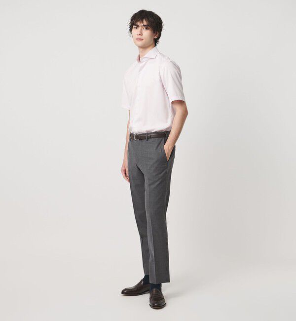 UNITED ARROWS「トロピカル サイドエクステンド ノープリーツ スラックス COMFORT EASY‐MODEL ウォッシャブル タテヨコス」|スラックス|