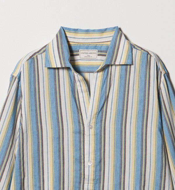UNITED ARROWS「ALBINI アルビニ  マルチストライプ プルオーバー シャツ」|シャツ・ブラウス|