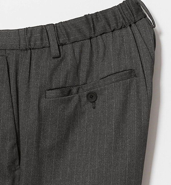 UNITED ARROWS「トリコット ストライプ ノープリーツ パンツ UA COZY ウォッシャブル ストレッチ 通気性」|スラックス|