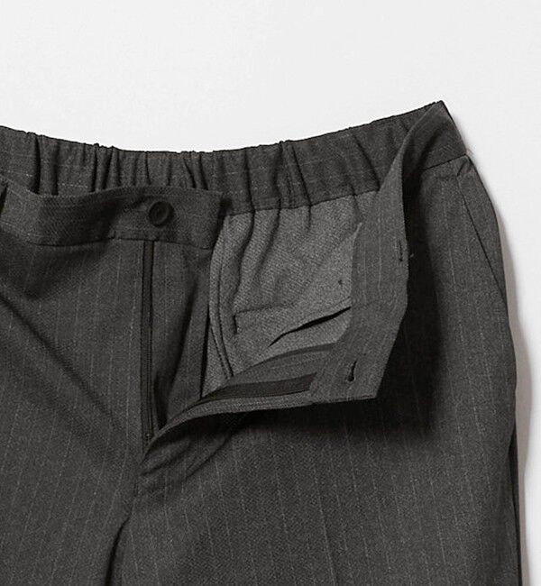 UNITED ARROWS「トリコット ストライプ ノープリーツ パンツ UA COZY ウォッシャブル ストレッチ 通気性」|スラックス|