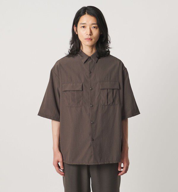 UNITED ARROWS「DotAir ドットエア ミリタリー ショートスリーブ シャツ 吸水速乾 タテストレッチ」|シャツ・ブラウス|