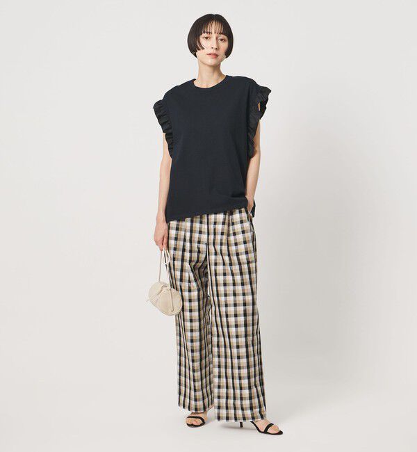 UNITED ARROWS「カラー ギンガムチェック パンツ ‐ウォッシャブル‐」|チノ|