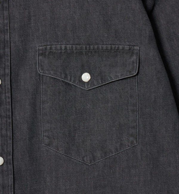UNITED ARROWS「ブラックデニム ウエスタンシャツ」|シャツ・ブラウス|