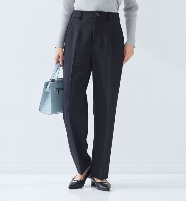 UNITED ARROWS green label relaxing「［size SHORT/TALLあり］Daily Chic セミフレア パンツ」|スラックス|