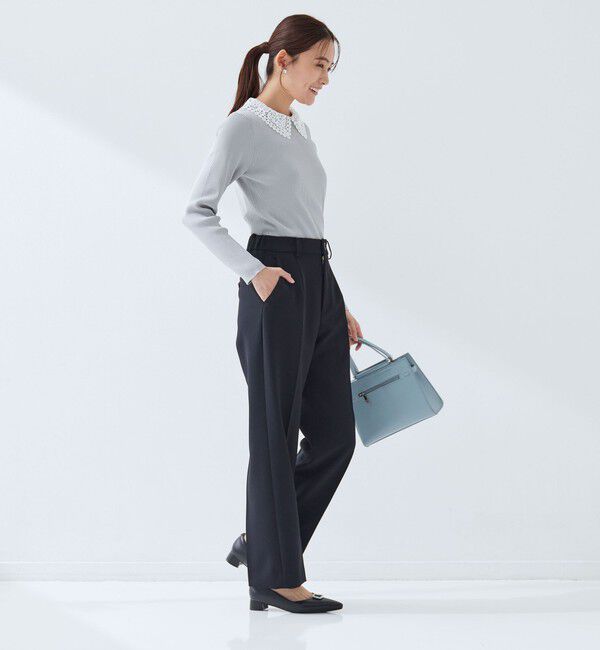 UNITED ARROWS green label relaxing「［size SHORT/TALLあり］Daily Chic セミフレア パンツ」|スラックス|