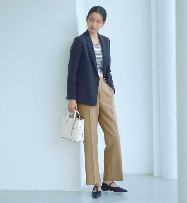 UNITED ARROWS green label relaxing「［size SHORT/TALLあり］Daily Chic セミフレア パンツ」|スラックス|
