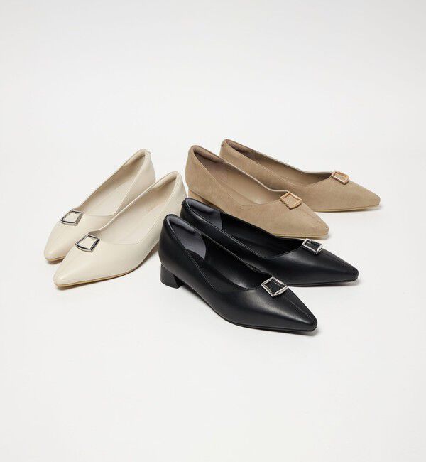 UNITED ARROWS green label relaxing「ポインテッド バックル パンプス 晴雨兼用 撥水」|パンプス|