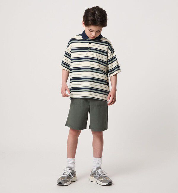 UNITED ARROWS green label relaxing「【スタメンシリーズ】ボーダー ポロシャツ  / キッズ  100cm-160cm」|Tシャツ・カットソー|
