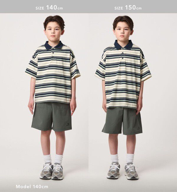 UNITED ARROWS green label relaxing「【スタメンシリーズ】ボーダー ポロシャツ  / キッズ  100cm-160cm」|Tシャツ・カットソー|