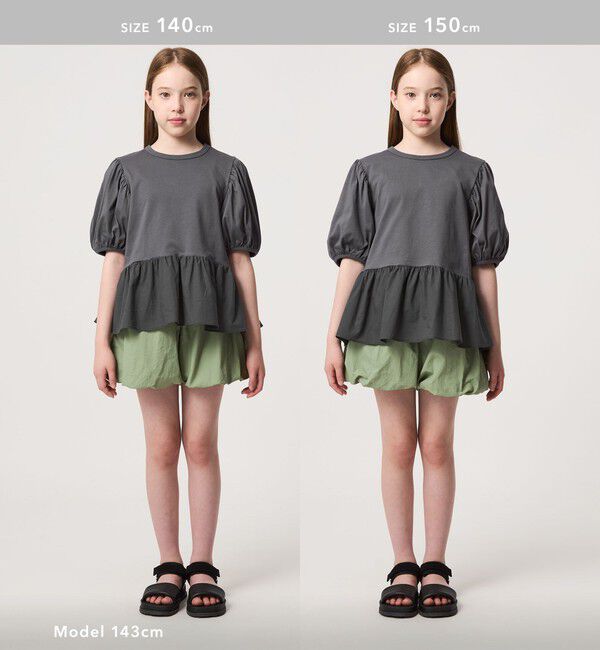 UNITED ARROWS green label relaxing「【スタメンシリーズ】パフスリーブ Tシャツ / キッズ  100cm-160cm」|Tシャツ・カットソー|