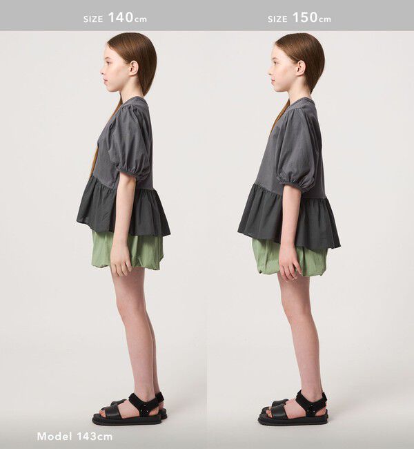 UNITED ARROWS green label relaxing「【スタメンシリーズ】パフスリーブ Tシャツ / キッズ  100cm-160cm」|Tシャツ・カットソー|