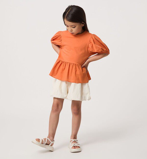 UNITED ARROWS green label relaxing「【スタメンシリーズ】パフスリーブ Tシャツ / キッズ  100cm-160cm」|Tシャツ・カットソー|