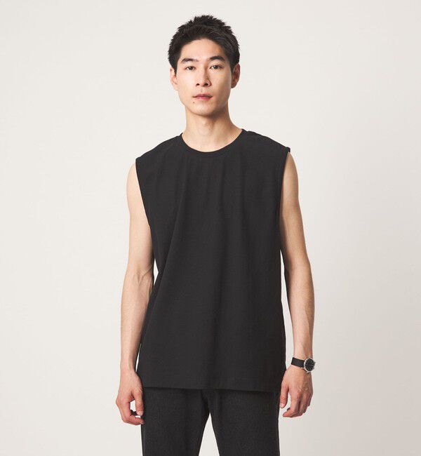 UNITED ARROWS green label relaxing「アムンゼン ノースリーブ Tシャツ」|タンクトップ|BLACK