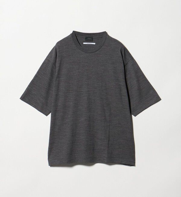 UNITED ARROWS green label relaxing「FINE BASIC ハシゴ Super100&rsquo;s ウール 半袖 Tシャツ」|Tシャツ・カットソー|