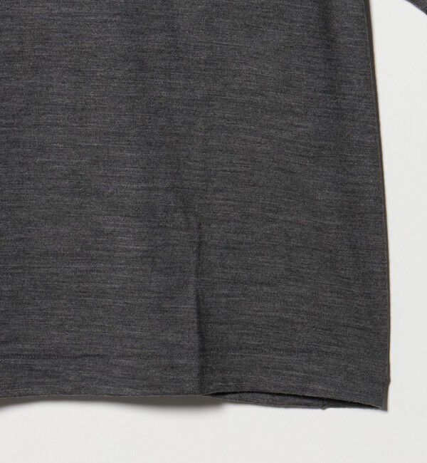 UNITED ARROWS green label relaxing「FINE BASIC ハシゴ Super100&rsquo;s ウール 半袖 Tシャツ」|Tシャツ・カットソー|