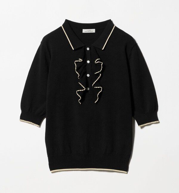 UNITED ARROWS green label relaxing「フリル ポロニット」|ニット・セーター|