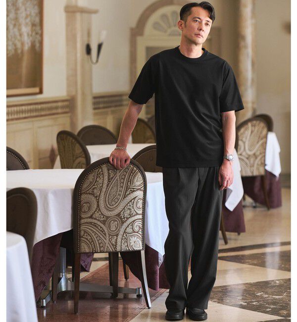 UNITED ARROWS green label relaxing「ポリエステル ウール ツイル インレー 半袖 Tシャツ カットソー」|Tシャツ・カットソー|