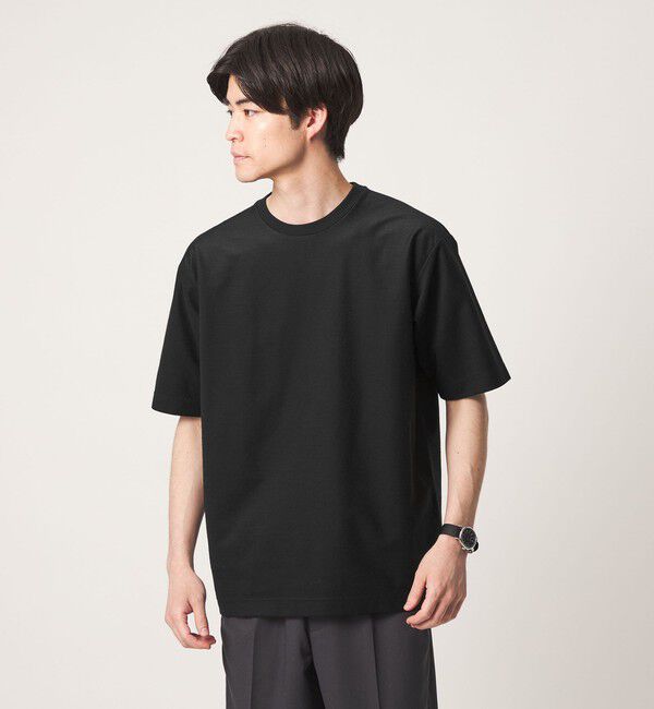 UNITED ARROWS green label relaxing「ポリエステル ウール ツイル インレー 半袖 Tシャツ カットソー」|Tシャツ・カットソー|