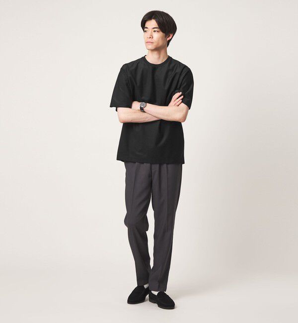 UNITED ARROWS green label relaxing「ポリエステル ウール ツイル インレー 半袖 Tシャツ カットソー」|Tシャツ・カットソー|