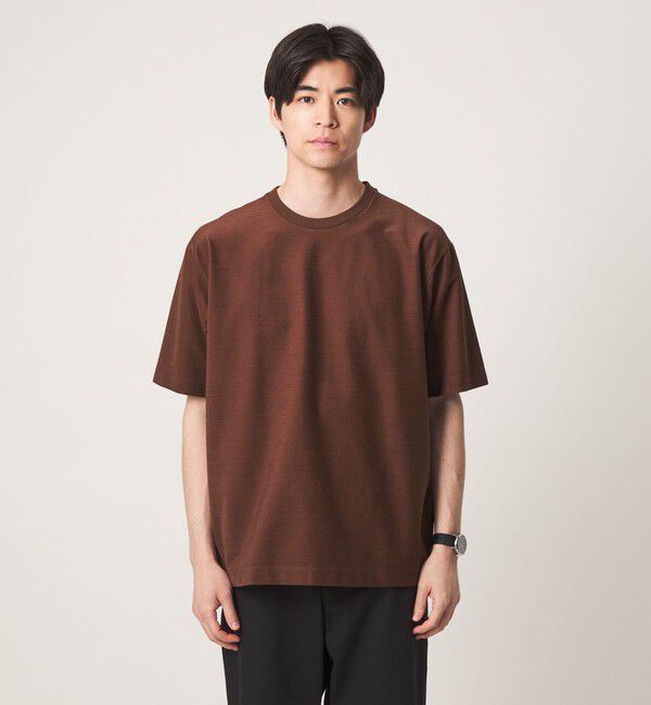 UNITED ARROWS green label relaxing「ポリエステル ウール ツイル インレー 半袖 Tシャツ カットソー」|Tシャツ・カットソー|