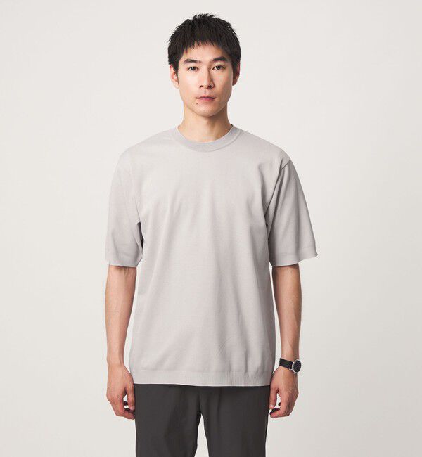 UNITED ARROWS green label relaxing「ニットライク カノコ クルーネック 半袖 Tシャツ」|Tシャツ・カットソー|