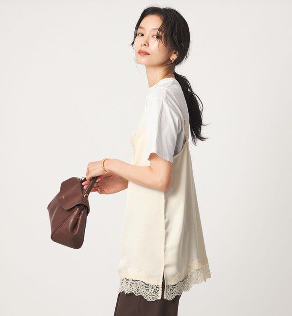 UNITED ARROWS green label relaxing「【WEB限定】＜at ease＞レースキャミ &times; Tシャツ セット」|Tシャツ・カットソー|
