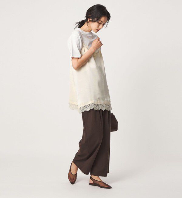 UNITED ARROWS green label relaxing「【WEB限定】＜at ease＞レースキャミ &times; Tシャツ セット」|Tシャツ・カットソー|