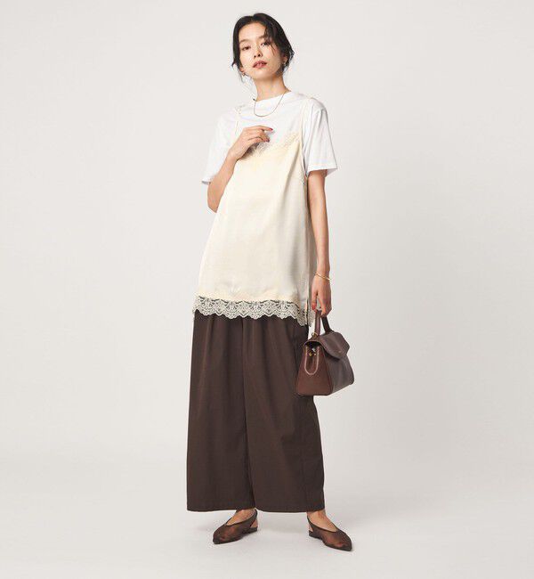 UNITED ARROWS green label relaxing「【WEB限定】＜at ease＞レースキャミ &times; Tシャツ セット」|Tシャツ・カットソー|